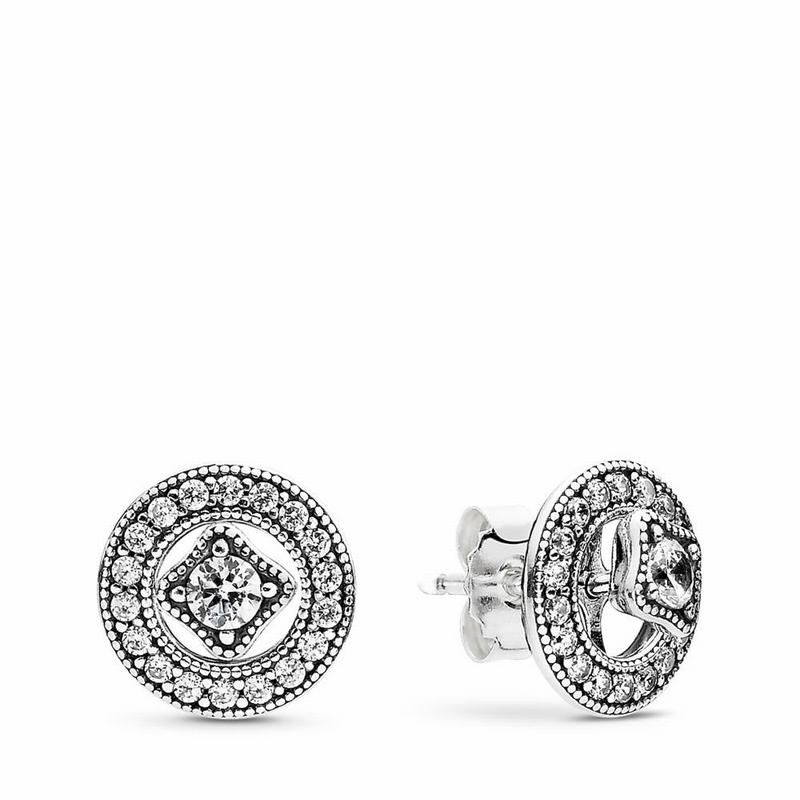 Pandora Vintage Allure Stud Earrings Silver Egypt HE3817904